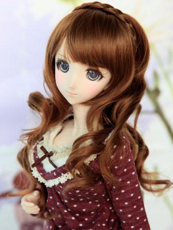 BJD Girl Brown Curly Wig CW-01 for SD Size Ball-jointed Doll