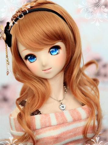 BJD Girl Honey Brown Curly Wig CW-01 for SD Size Ball-jointed Doll