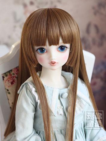 BJD Girl Light Gray/BlackBrown/Gold/Mint Long Curly Wig for SD Size Ball-jointed Doll