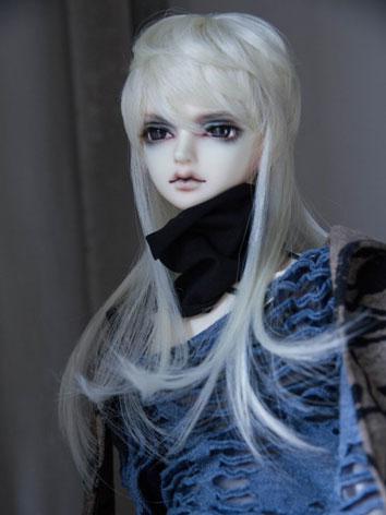 BJD Male/Female White Hair Wig for MSD Size Ball-jointed Doll