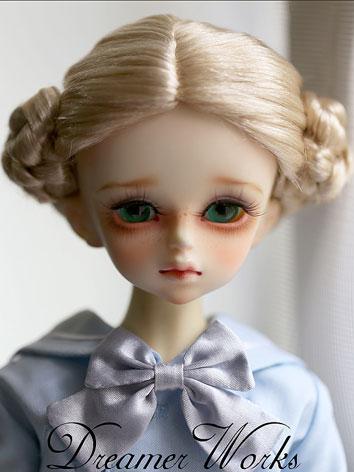 BJD Wig Female Lady Gold Hair Wig for MSD Size Ball-jointed Doll