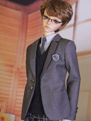 BJD Clothes Boy Student Clothing Suit [GTS 2016-B] Gray for SD13/SD17/70CM Size Ball-jointed Doll