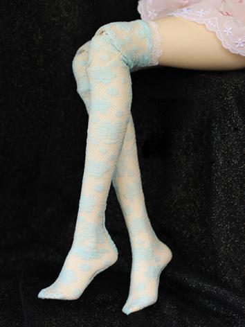 Bjd Socks Girls Blue High Socks Stockings for SD/MSD Ball-jointed Doll