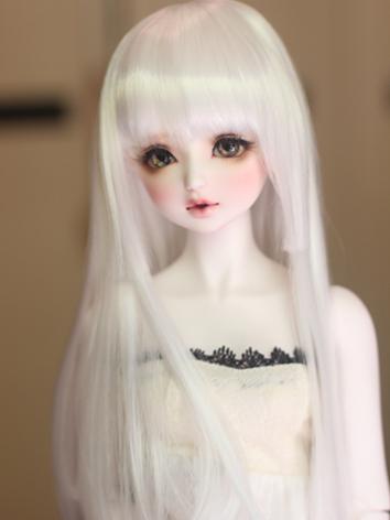  BJD Wig Female White/Black/Gold/Purple Long Straight Wig for SD Size Ball-jointed Doll  