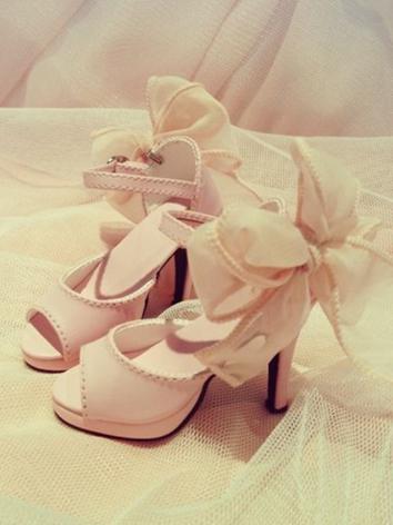 Bjd Girl/Female Pink/Beige High-heel Shoes for SD16 Ball-jointed Doll