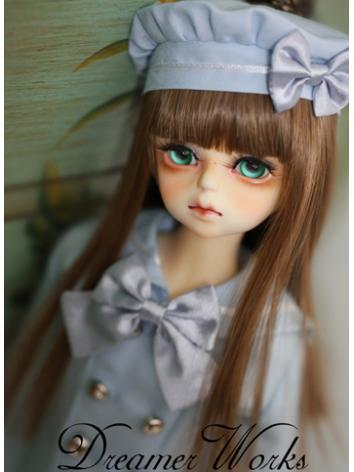 BJD Wig Female Lady Brown Straight Hair Wig for MSD Size Ball-jointed Doll