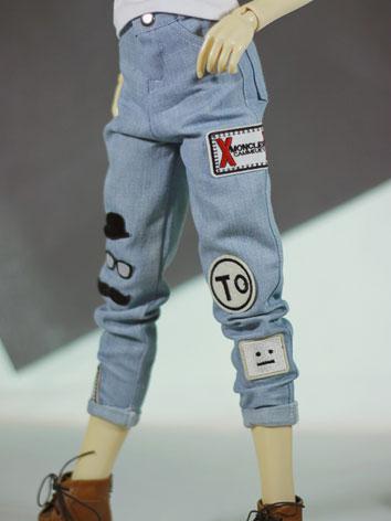 BJD Clothes Light Blue Jeans Trousers for SD Ball-jointed Doll