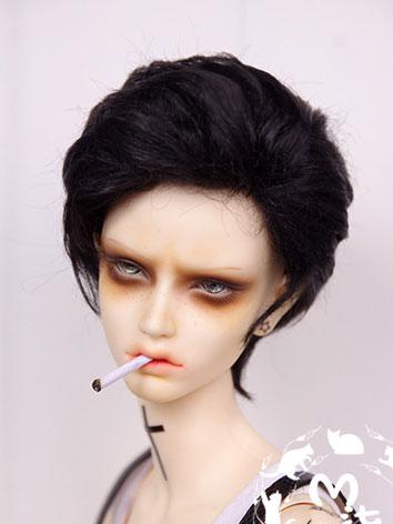 BJD Wig Black Short Hair Wig for SD Size Ball-jointed Doll