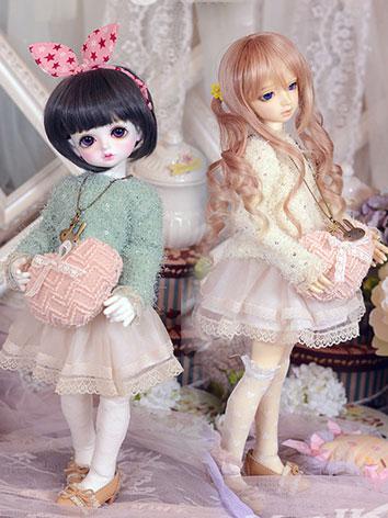 BJD Clothes Female Sweater Skirt Suit for MSD/DSD Ball-jointed Doll