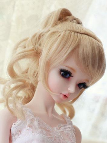 BJD Wig LightGold/Lightbrown Hair Wig JW092 for SD/MSD Ball Jointed Doll