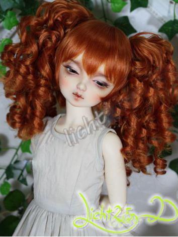 BJD Girl Orange Brown Wig for SD/MSD/YSD Size Ball-jointed Doll