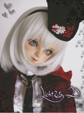 BJD White/Brown Short Wig 057 for SD/MSD/YSD Size Ball-jointed Doll