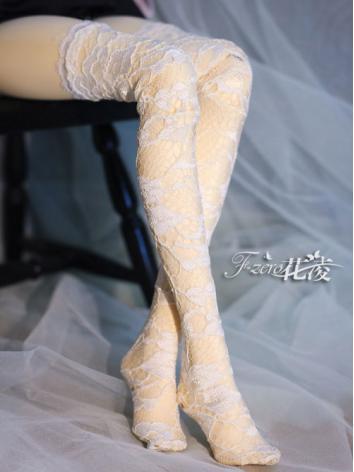 Bjd Socks Girls White High Socks Stockings for SD/MSD Ball-jointed Doll