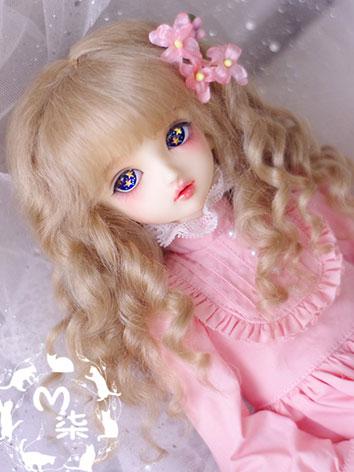 BJD Wig Brown Curly Hair Wig for MSD/SD Size Ball-jointed Doll