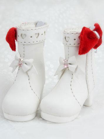 Bjd Girl White Short Boots Shoes for YSD Ball-jointed Doll