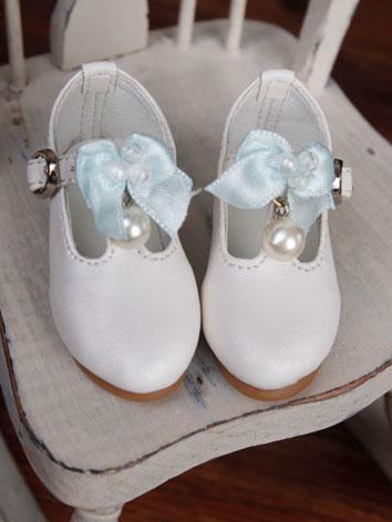 Bjd Girl Sweet White Shoes for MSD Ball-jointed Doll