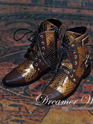 Bjd Shoes Male Gold Short Boots for SD Ball-jointed Doll