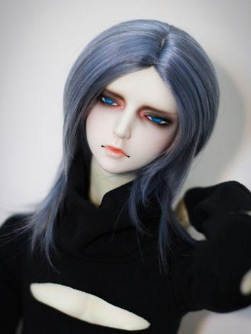 BJD Male Blue Hair Wig for 1/3 1/4 SD/MSD Size Ball-jointed Doll