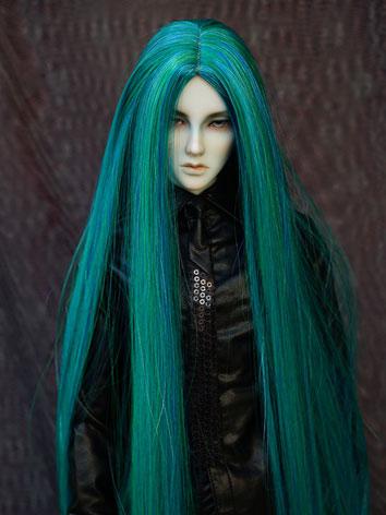 BJD Wig 1/3 Male Green Long Wig for 70cm/SD Size Ball-jointed Doll