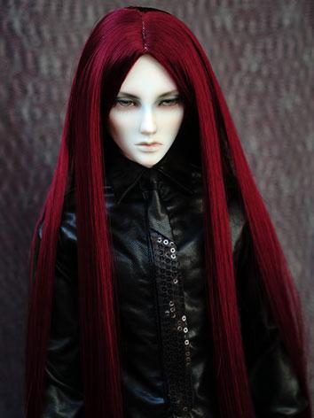 BJD Wig 1/3 Male Wine Long Wig for 70cm/SD Size Ball-jointed Doll