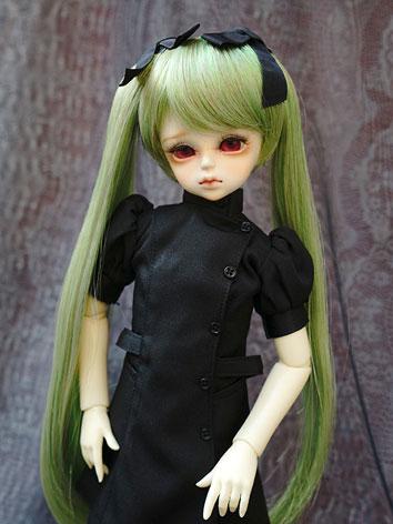 BJD Wig 1/3 1/4 Female Green Long Wig for MSD/SD Size Ball-jointed Doll