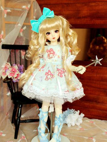 Bjd Clothes 1/4 Girl Blue Lace Dress for MSD Ball-jointed Doll