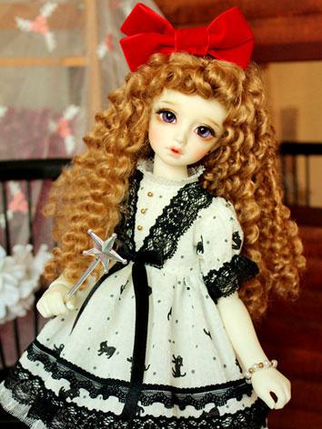 Bjd Clothes 1/4 Girl Black&White Lace Dress for MSD Ball-jointed Doll