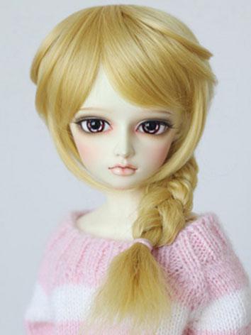 BJD Girl Gold Sweet Hair 1/3 1/4 Wig for SD/MSD Size Ball-jointed Doll