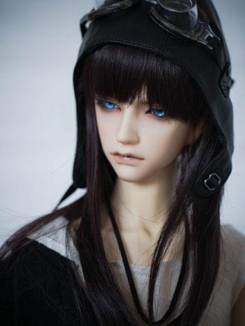 BJD Male/Female Black Hair 1/3 Wig for SD Size Ball-jointed Doll