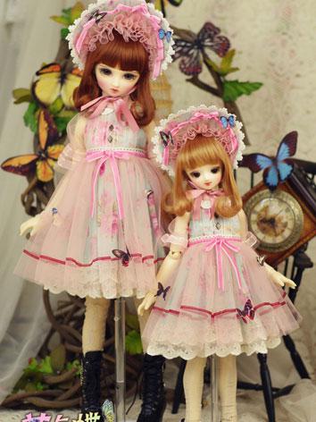 【Limited Item】BJD Clothes 1/3 1/4 Girl Butterfly Dress Suit for SD/MSD Ball-jointed Doll