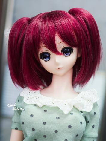 8-9inch 1/3 Girl Light Red Wig for SD Size Ball-jointed Doll