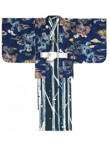 BJD Clothes Boy Kimono Yukata [Lanluo] for 75cm/70cm/SD/MSD/YSD Ball-jointed Doll