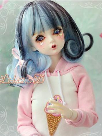 1/3 1/4 1/6 Wig Girl Gold/Blue Hair[397] for SD/MSD/YSD Size Ball-jointed Doll