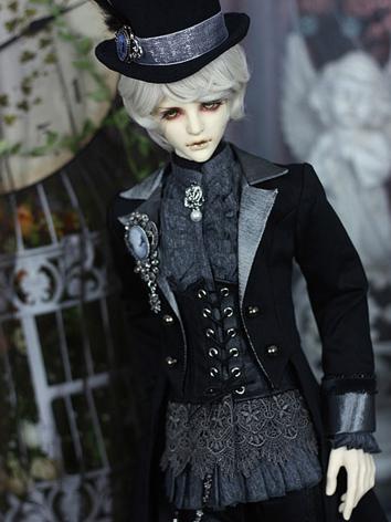 Bjd Clothes 【Ardea cinerea】 Black Suit for SD10/SD13/SD17/70CM Ball-jointed Doll