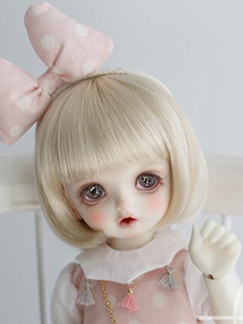 BJD Wig Girl Gold Short Hair D11 for YSD/SD Size Ball-jointed Doll