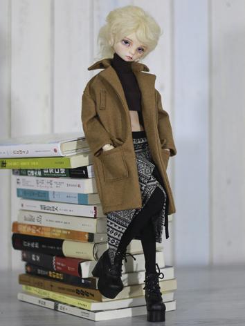 1/4 Clothes Girl Brown Coat Suit for MSD Ball-jointed Doll