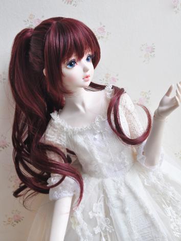 1/3 Wig Girl Wine/Gold/Brown Hair for SD Size Ball-jointed Doll
