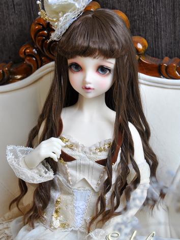 1/4 1/3 Wig Girl Brown Curly Hair for MSD/SD Size Ball-jointed Doll
