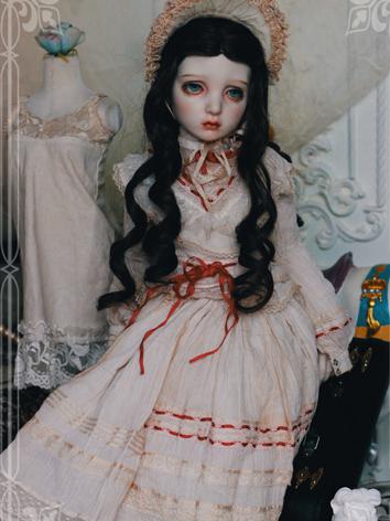 1/3 1/4 Retro Pink dress +Yesterdays+ for MSD/SD Size Ball-jointed Doll