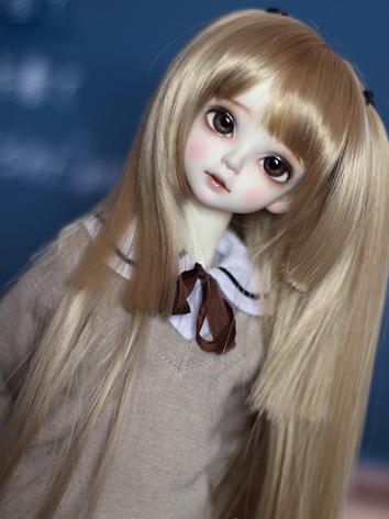 1/3 Wig 8-9inch Girl Light Brown Hair D08 for SD Size Ball-jointed Doll