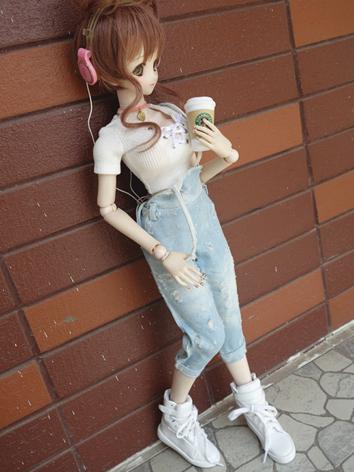 1/3 1/4 Clothes Suspender Jeans for SD/DD/MSD Size Ball-jointed Doll