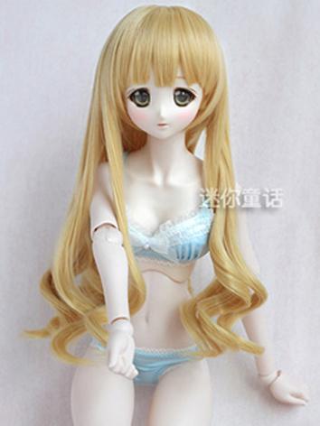 Girl Yellow Curly Hair 1/3 1/4 Wig for SD/MSD Size Ball-jointed Doll
