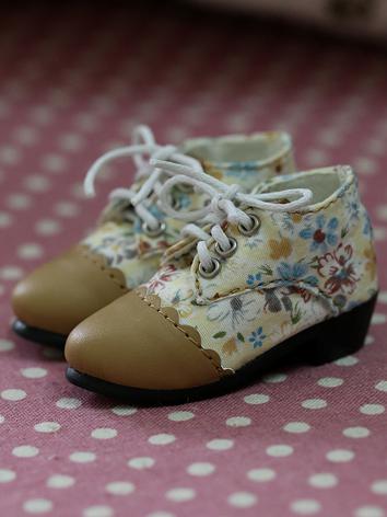 1/3 1/4 Bjd Girl White/Brown Shoes for SD/MSD Ball-jointed Doll