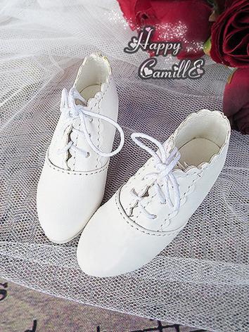1/3 1/4 Bjd Girl White/Black Shoes for SD/MSD Ball-jointed Doll