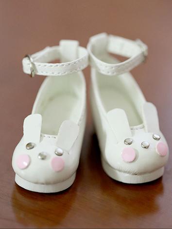 1/6 Bjd Girl Pink/Black Cute Rabbit Shoes for YSD Ball-jointed Doll