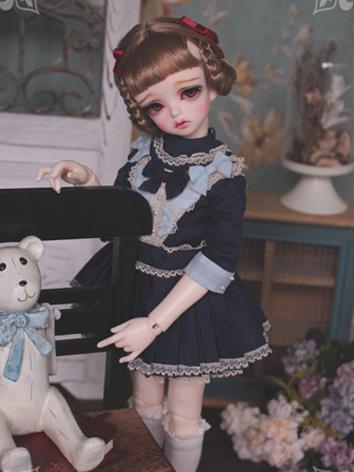1/4 1/6 Dark Blue/Purple Lady Dress +Saintpaulia Memory+ for YSD/MSD Size Ball-jointed Doll