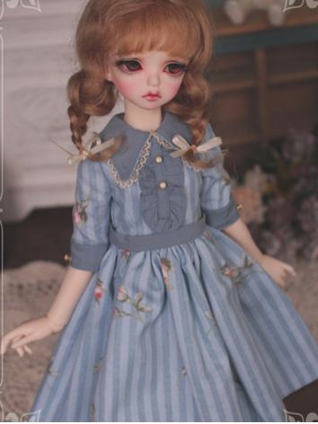 1/3 1/4 1/6 Blue Dress +Good Morning Market+ for YSD/MSD/SD Size Ball-jointed Doll