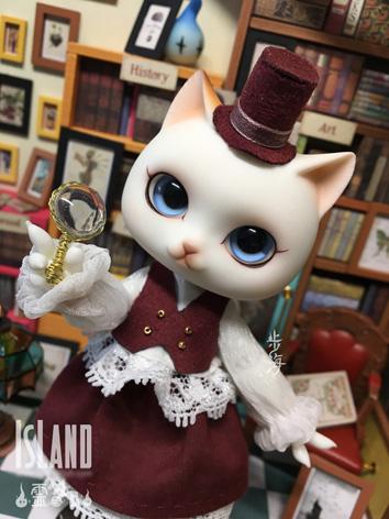 BJD Lenore-Miss Detective Cat 12cm Ball-jointed doll