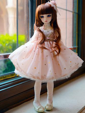 1/4 Clothes Sweet Girl Pink/Blue Dress Suit for MSD Ball-jointed Doll