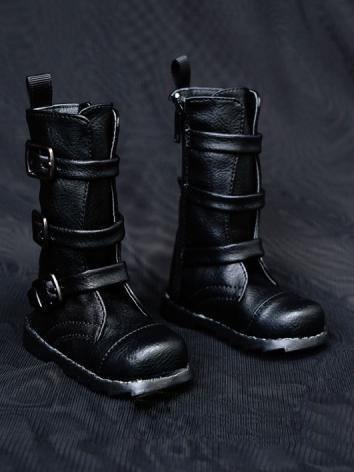 1/3 1/4 Shoes Boy/Girl Black Boots For SD/MSD Ball-jointed Doll